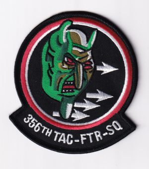 356th Tactical Fighter Squadron Green Demons, 4 inch Patch, Hook and Loop